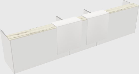 Long reception desk