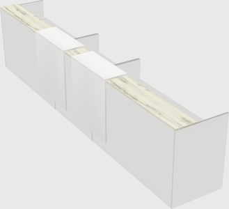 Long reception desk