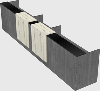 Long reception desk