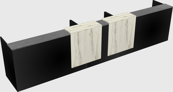Long reception desk