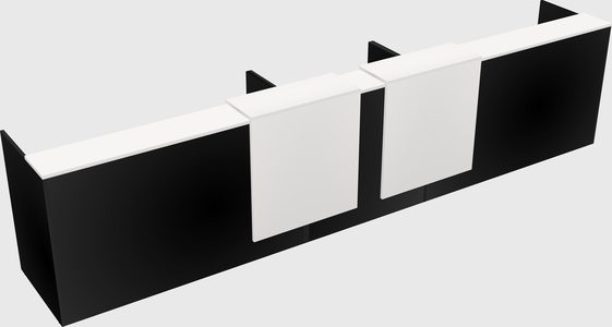 Long reception desk