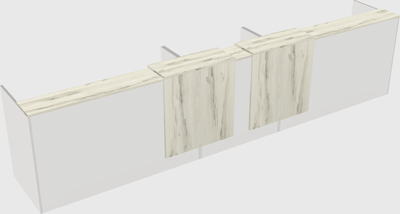 Long reception desk