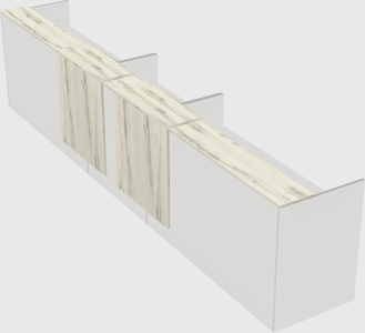Long reception desk