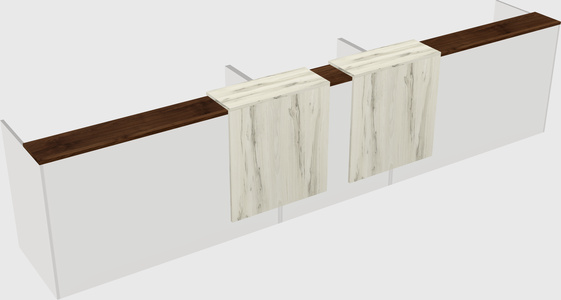 Long reception desk