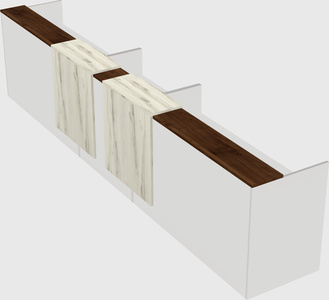 Long reception desk