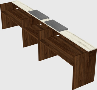 Long reception desk