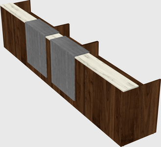 Long reception desk