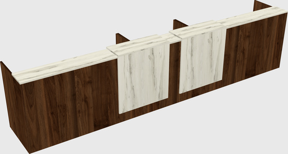Long reception desk
