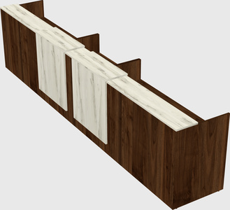 Long reception desk