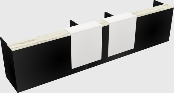 Long reception desk