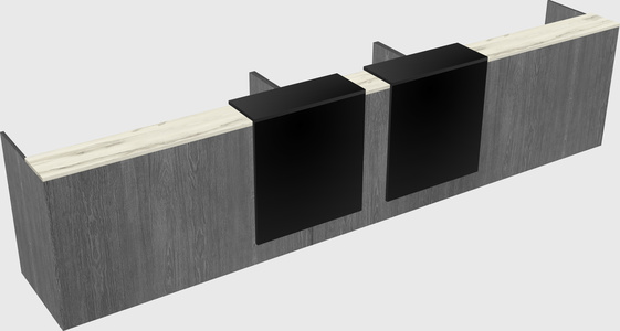 Long reception desk