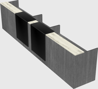 Long reception desk