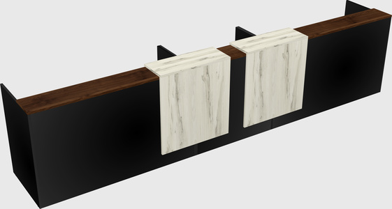Long reception desk