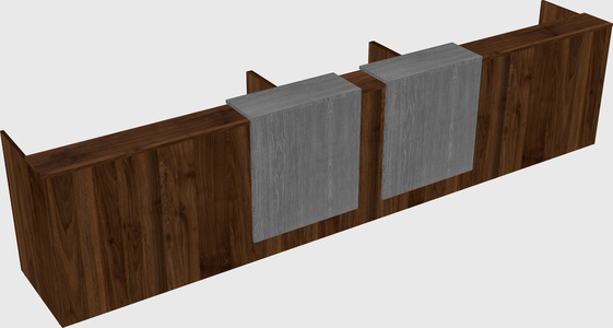 Long reception desk