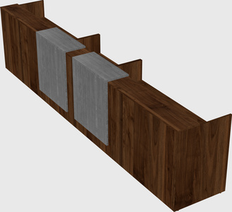 Long reception desk