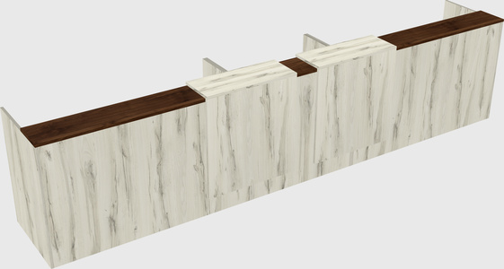 Long reception desk