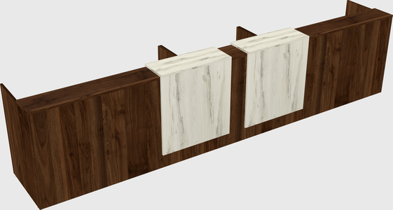 Long reception desk