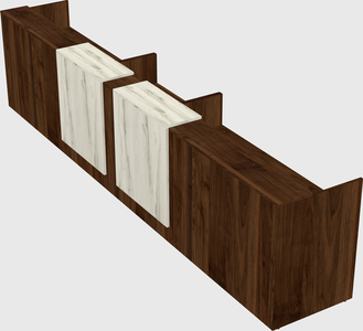 Long reception desk