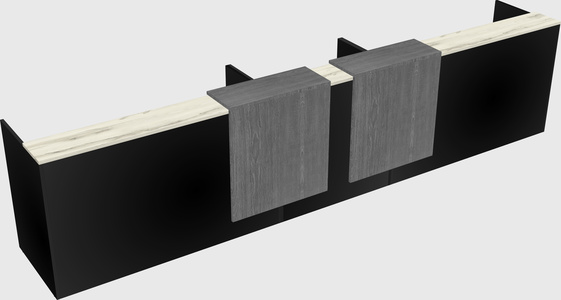 Long reception desk
