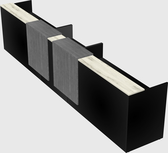 Long reception desk