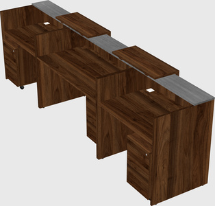 Long reception desk