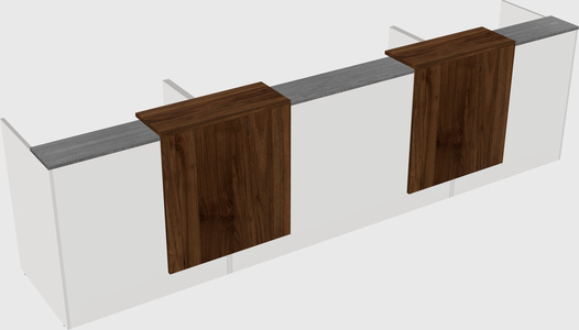 Long reception desk