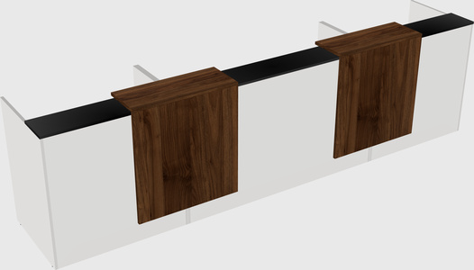 Long reception desk