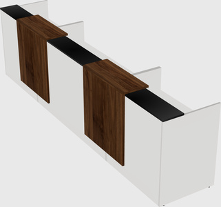 Long reception desk