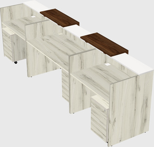 Long reception desk