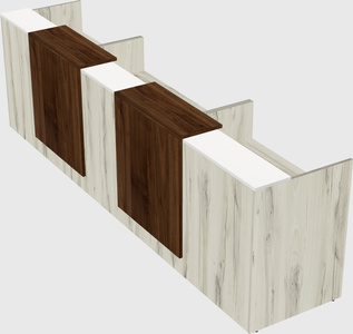 Long reception desk