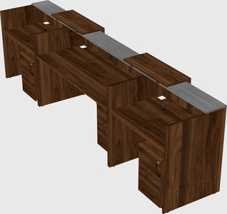 Long reception desk