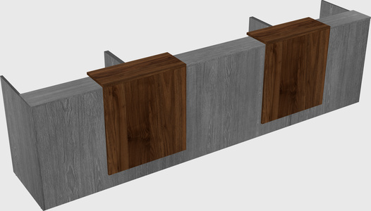 Long reception desk