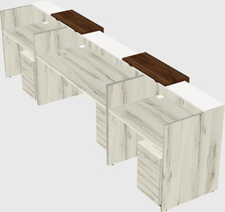 Long reception desk