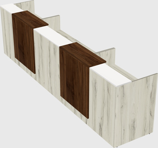 Long reception desk