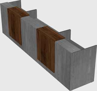 Long reception desk