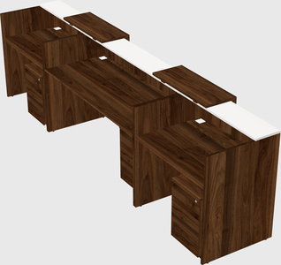 Long reception desk