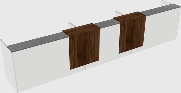 Long reception desk