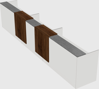 Long reception desk