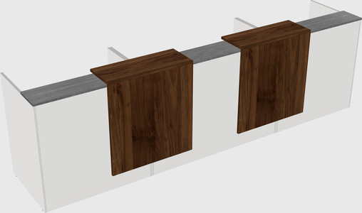 Long reception desk