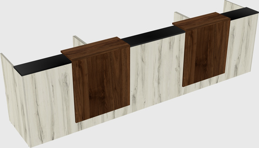 Long reception desk
