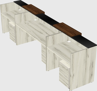 Long reception desk