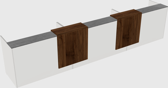 Long reception desk