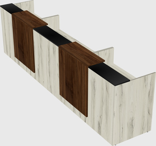 Long reception desk
