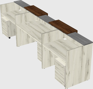 Long reception desk
