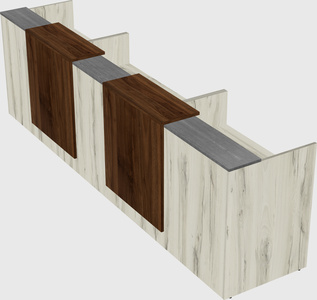 Long reception desk