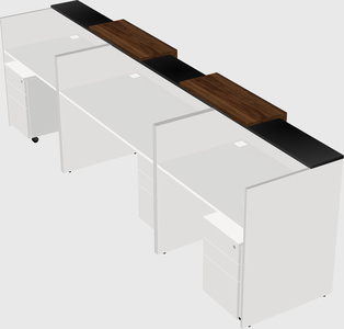 Long reception desk
