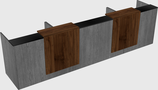 Long reception desk