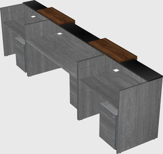 Long reception desk