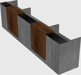Long reception desk