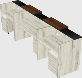 Long reception desk